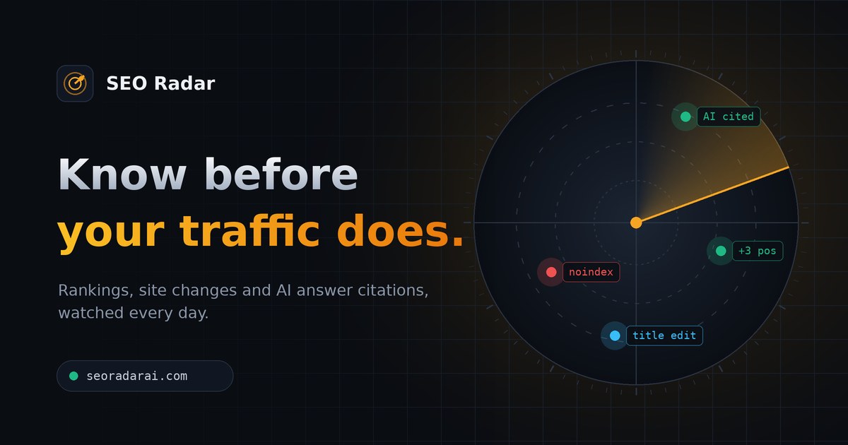 Eweather Map SEO Radar — Know Before Your Traffic Does